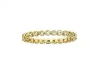 Bevilles Jewellery 9ct Yellow Gold Cubic Zirconia Circle of Love Stackable Ring - P offer