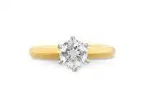 Bevilles Jewellery Facets of Love Tia Brilliant Love 18ct Yellow Gold 0.40ct Diamond Ring - M offer