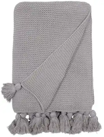 Vue melaky knitted throw in grey