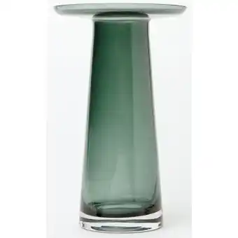 Myer Australian house & garden rhythms large glass flat top vase 15.7x15.7x25.3cm in green offer