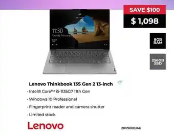 Lenovo thinkbook 13s gen 2 13-inch