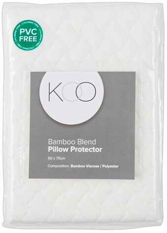 Spotlight 50% off koo bamboo blend pillow protector offer
