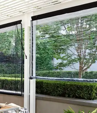 Spotlight 40% off heavy duty clear patio blinds & accessories offer