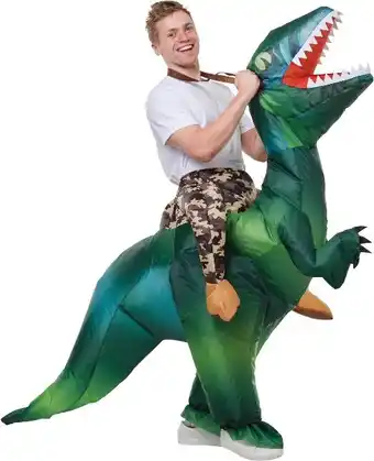 Spotlight Inflatable dino ride on adult costume offer