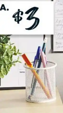 Desk Tribe Mesh Pen Holder White