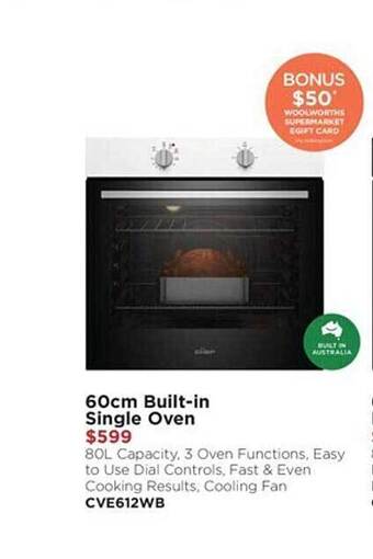 Bing Lee 60cm built-in single oven offer