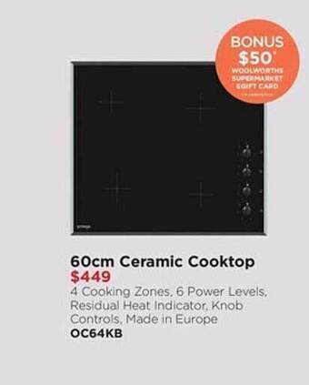 Bing Lee 60cm ceramic cooktop offer