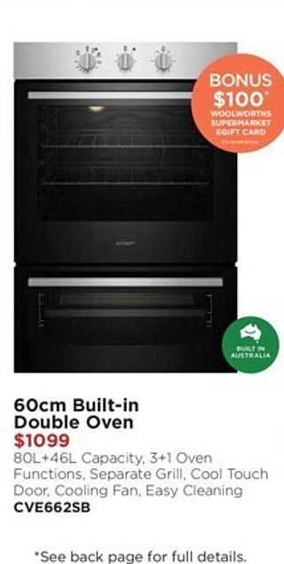 Bing Lee 60cm built-in double oven offer