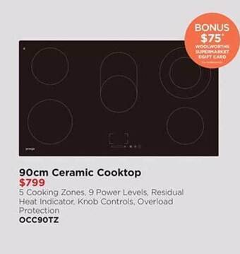 Bing Lee 90cm ceramic cooktop offer