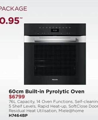 Bing Lee 60cm built-in pyrolytic oven offer
