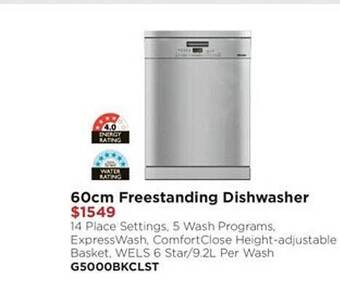 Bing Lee 60cm freestanding dishwasher offer