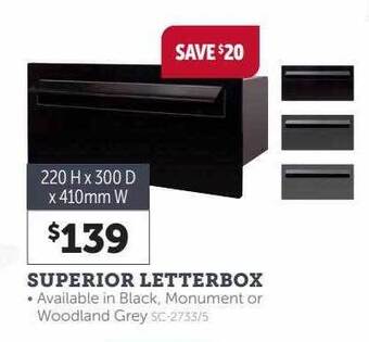Stratco Superior letterbox offer
