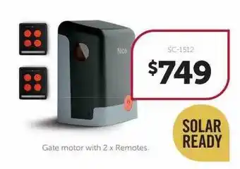Stratco Gate motor with 2x remotes offer