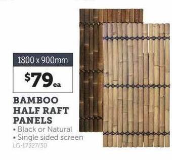 Bamboo half raft panels