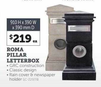 Roma pillar letterbox