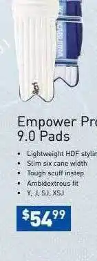 Intersport Empower pro 9.0 pads offer