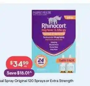 Discount Drug Stores Sal spray original 120 sprays or extra strength offer