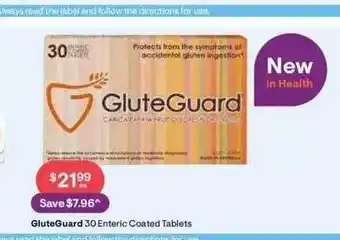 Discount Drug Stores Gluteguard 30 enteric coated tablets offer