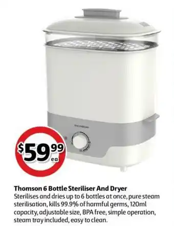 Coles Thomson 6 Bottle Steriliser and Dyer offer