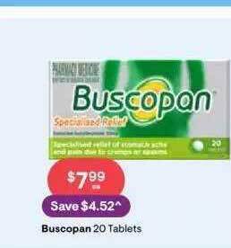 Discount Drug Stores Buscopan 20 tablets offer