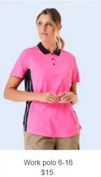 Kmart Work Polo 6-16 offer