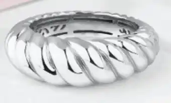 New S. Silver Croissant Ring