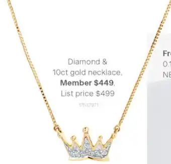 Michael Hill Diamond 10ct Gold Necklace offer