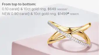 Michael Hill 0.10 Carat & 10ct Gold Ring offer