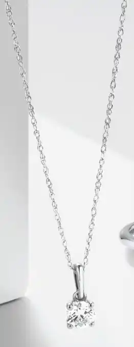 New Laboratory-created 0.25 Carat Diamond Solitaire & 10ct Gold Pendant