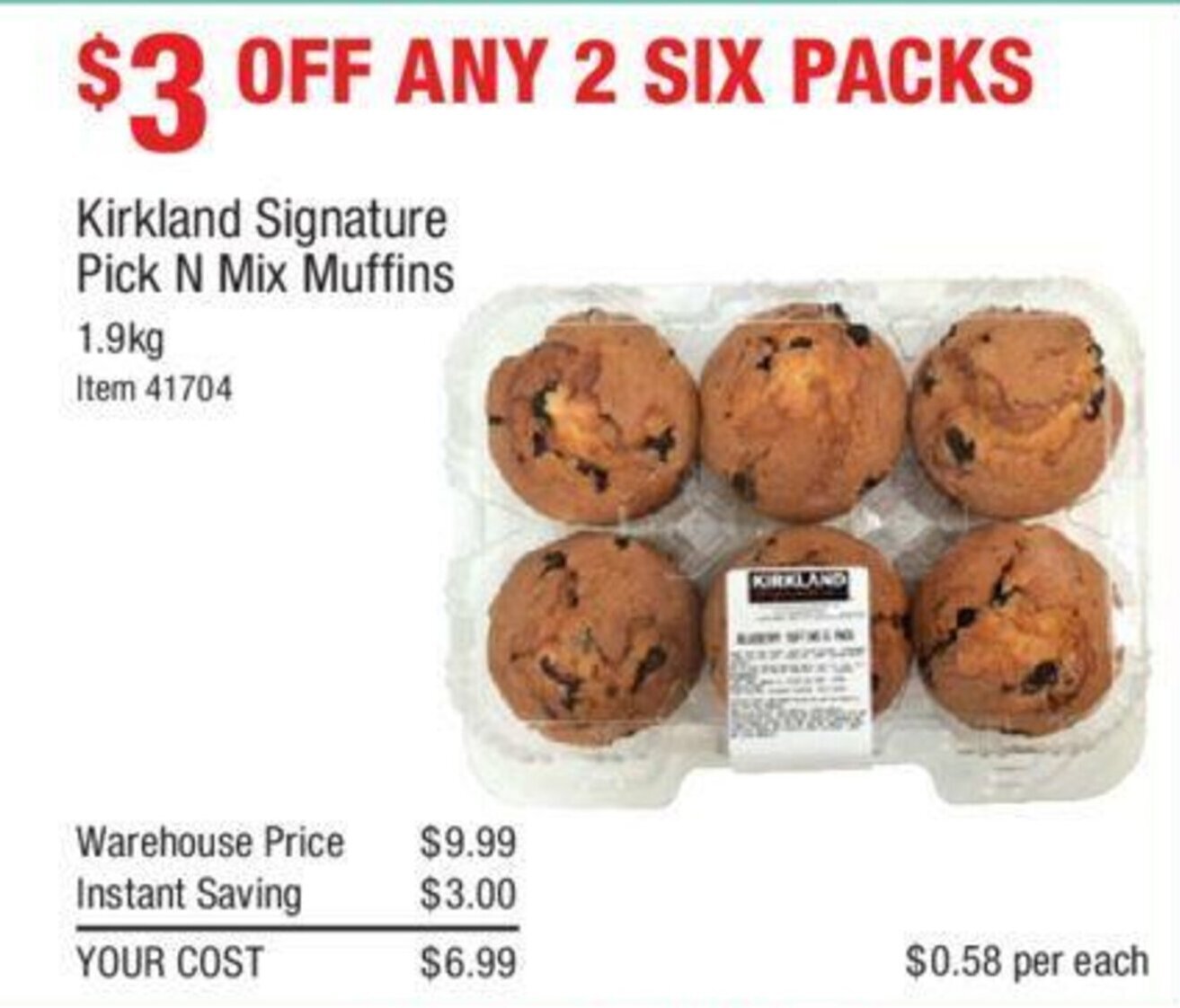 Kirkland Signature Pick N Mix Muffins 1.9kg offer at Costco