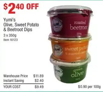 Yu,i's Olive, Sweet Potato & Beetroot Dips 3x350g