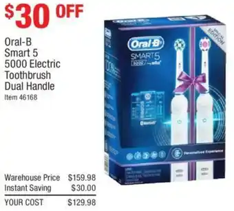 Costco Oral-B Smart 5 5000 Electric Toothbrush Dual Handle offer