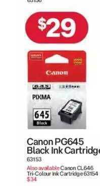 Australia Post Canon pg645 black ink cartridge offer
