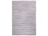 LivingStyles Gita Handwoven Textured Wool Rug, 190x290cm, Grey offer