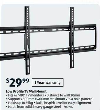 ALDI Low profile tv wall mount offer