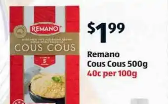 ALDI Remano cous cous offer