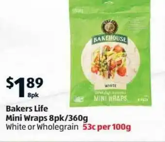 ALDI Bakers life mini wraps offer