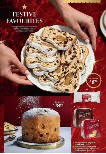 ALDI Marzipan stollen or italian panettone offer