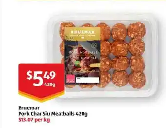 ALDI Bruemar pork char siu meatballs offer