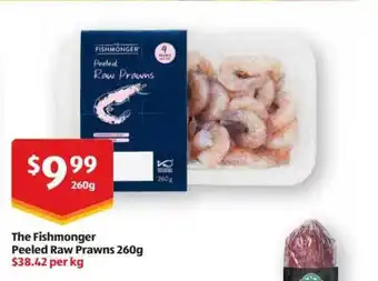 ALDI The fishmonger peeled raw prawns offer