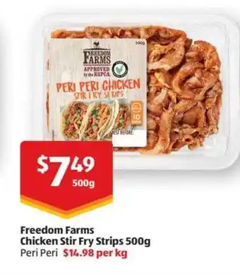 ALDI Freedom farms chicken stir fry strips offer