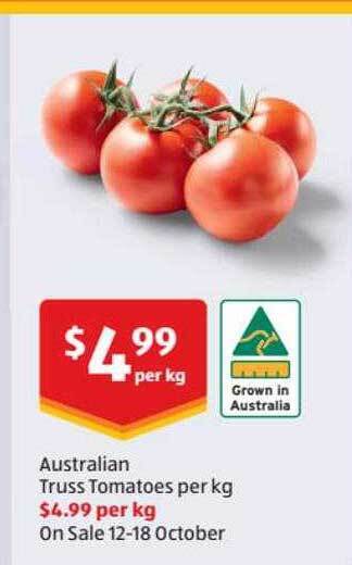 ALDI Australian truss tomatoes offer
