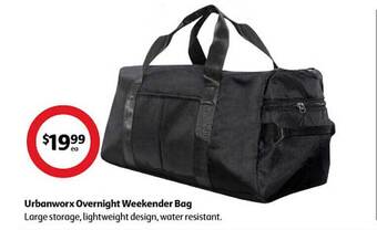 Coles Urbanworx overnight weekender bag offer
