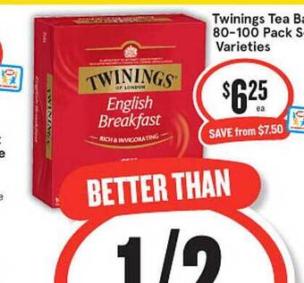 IGA Twinings tea bags offer