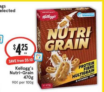IGA Kellogg's nutri-grain offer