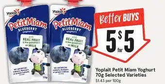 IGA Yoplait petit miam yoghurt offer