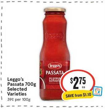 IGA Leggo's passata offer