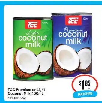 IGA Tcc premium or light coconut milk offer