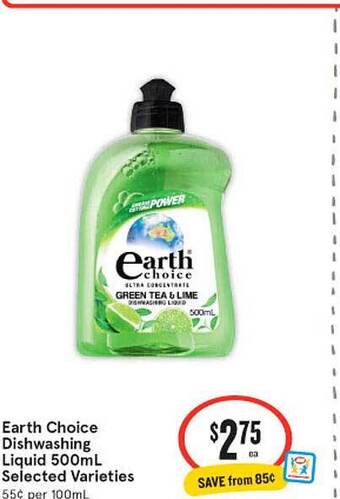 IGA Earth choice dishwashing liquid offer
