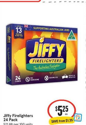 IGA Jiffy firelighters 24 pack offer